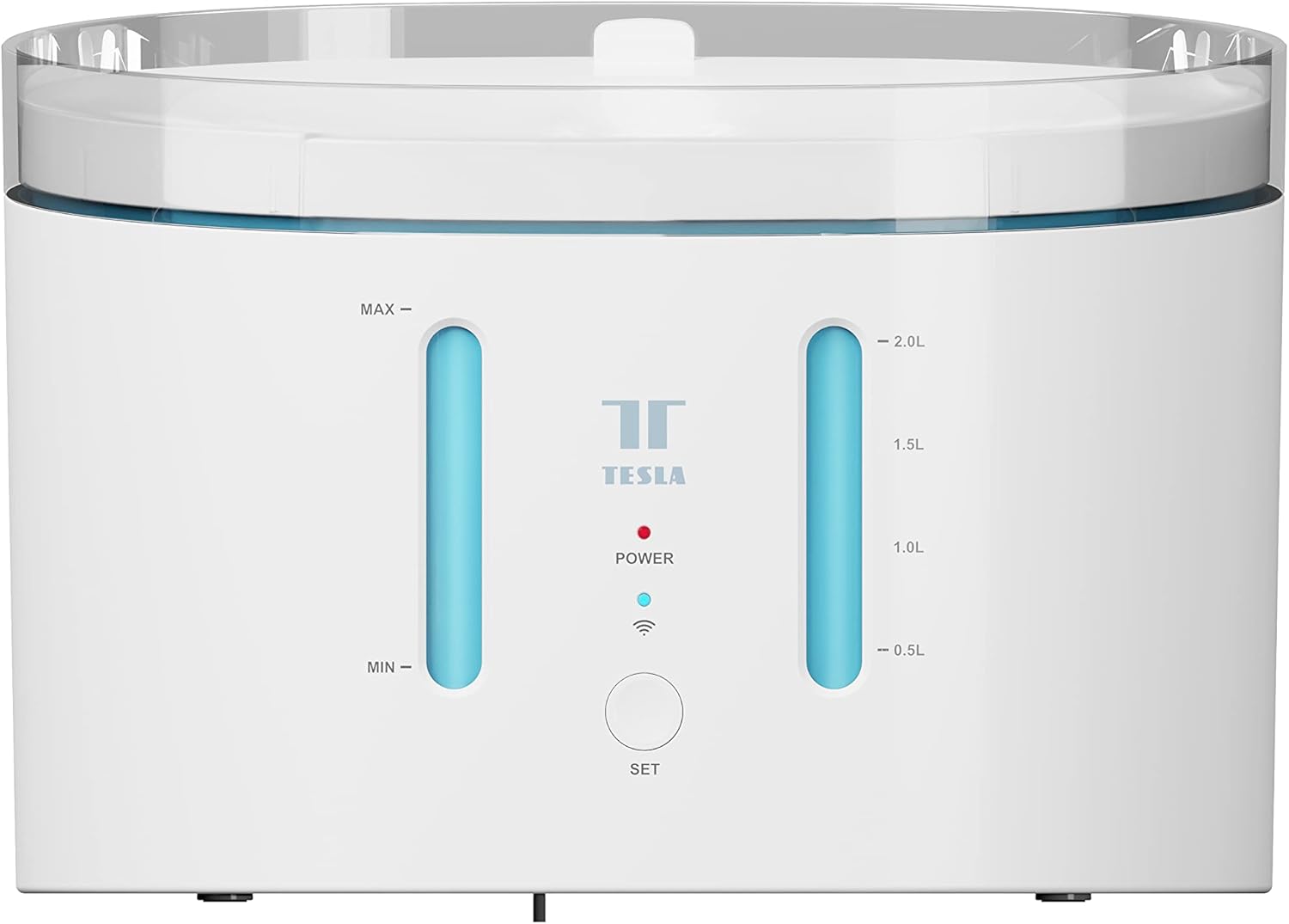Tesla Smart Pet Fountain - Une fontaine intelligente pour animaux de compagnie - Fontaine à eau pour animaux de compagnie avec réservoir de 2,5 L - Fontaine d'eau pour chats et chiens avec contrôle