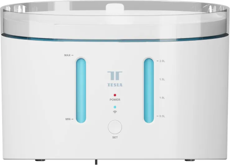 Tesla Smart Pet Fountain - Une fontaine intelligente pour animaux de compagnie - Fontaine à eau pour animaux de compagnie avec réservoir de 2,5 L - Fontaine d'eau pour chats et chiens avec contrôle