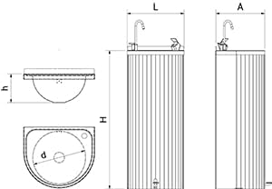 Fontaine à Eau sur Pied en Inox à Pédale 350 x 300 mm - Fricosmos