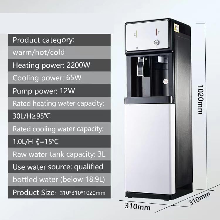 Fontaine à Eau sur Pied - 3 Modes de température - Indicateur de Manque d'eau - Idéal pour Les commerces, Les hôpitaux, Les Bureaux et Les particuliers - Installation Rap