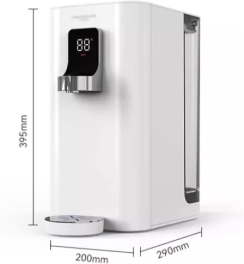 Distributeur d'eau Purificateur d'eau de bureau, distributeur d'eau chaude instantanée intégré, système d'osmose inverse sur comptoir, 4 Options de température peut fournir de l'eau chaude