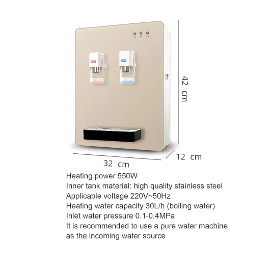 Distributeur D'eau Mural Chaud Et Froid, Fontaine À Eau De Ligne, Raccordement Au Réseau D'eau, Distributeur D'eau Instantané Chaude, Pour Bureau Ou Maison