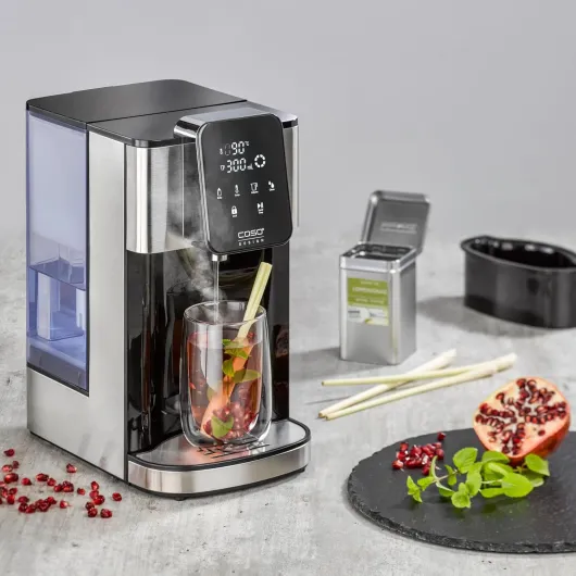 HW 1660 Distributeur d'eau chaude - de l'eau chaude en quelques secondes, réservoir d'eau amovible de 4 litres, de 40 à 100°C, Idéal pour les familles et les restaurateurs Unique