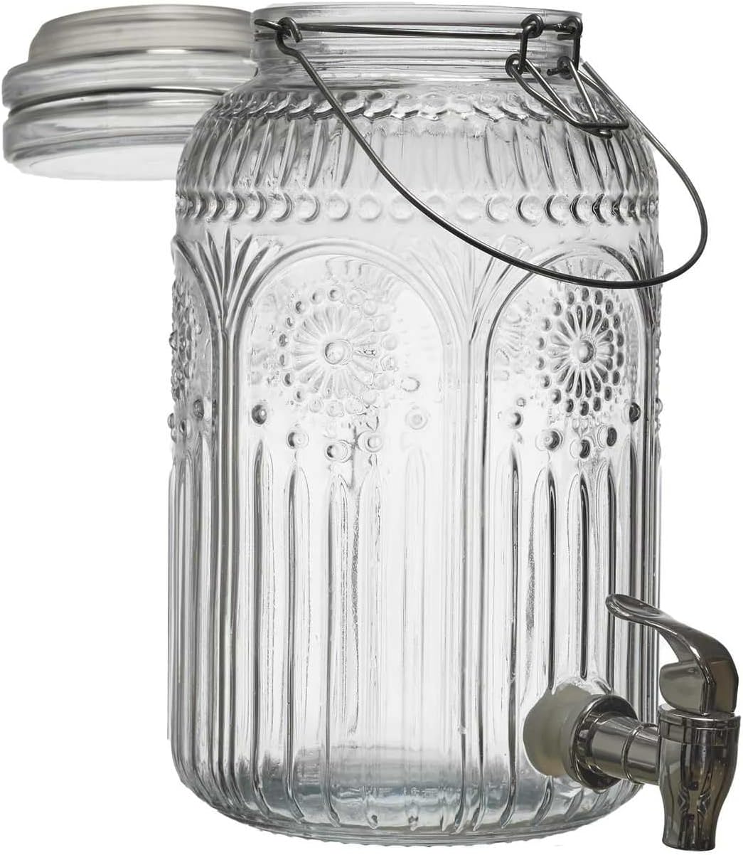Cook Concept - KA0168, Fontaine en Verre Design Citron 38L, Conçue pour rafraîchir Vos Boissons avec élégance, Conçue pour Vos réceptions et rassemblements Taille : 38L Transparent 4 Litres