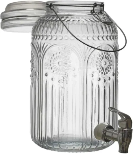 Cook Concept - KA0168, Fontaine en Verre Design Citron 38L, Conçue pour rafraîchir Vos Boissons avec élégance, Conçue pour Vos réceptions et rassemblements Taille : 38L Transparent 4 Litres