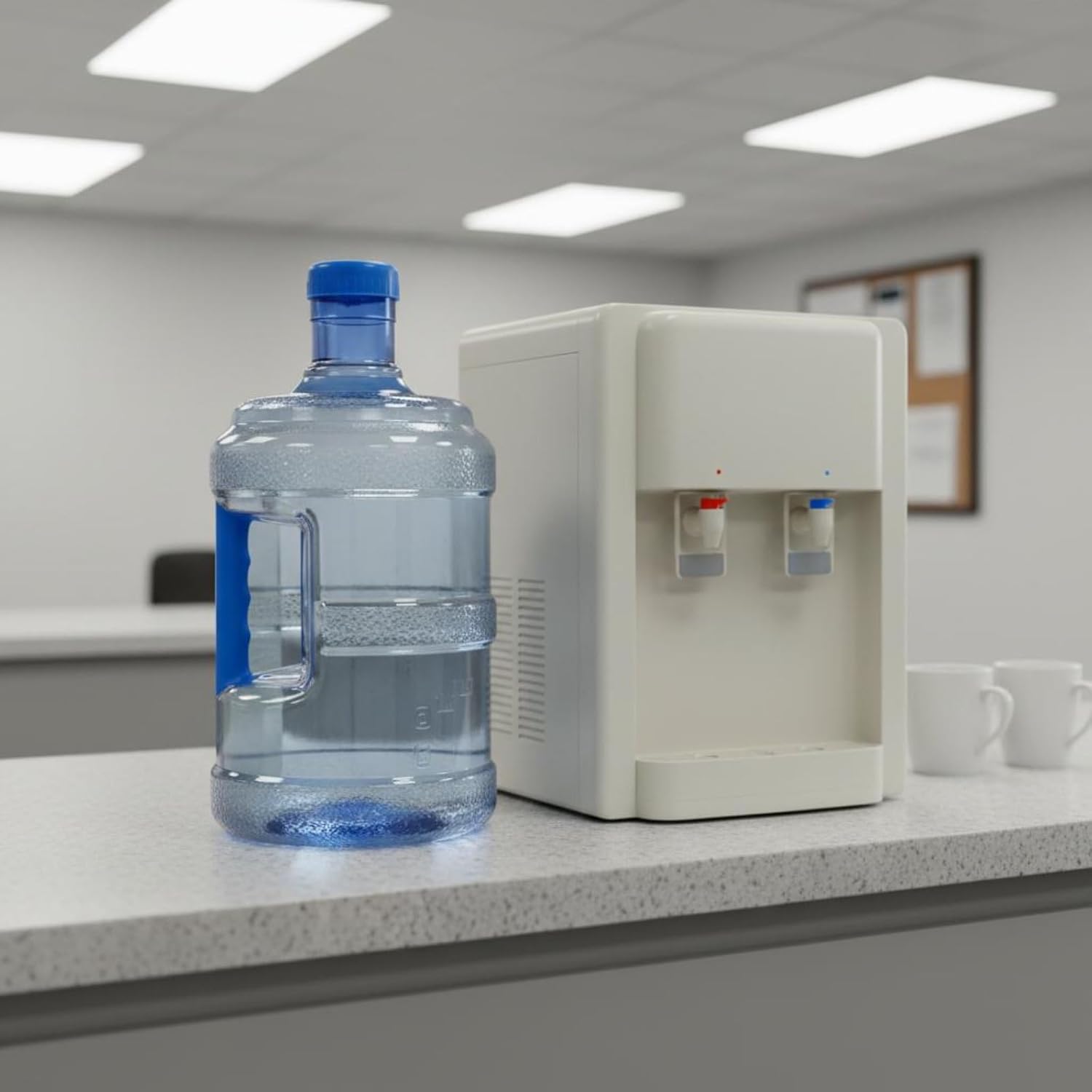 Gralara Bonbonne pour Fontaine à Eau Qualité Alimentaire Bonbonne d'eau Réutilisable Paroi Épaisse pour Bureaux, Campeurs, Bureau, Dortoir, Pique-Nique, 18L, Épais+Petit+sans Poignée 18L Épais+Petit+Sans Poignée
