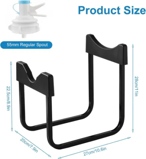 1 étagère pour bouteille d'eau, support pour carafe à eau de 3 à 5 gallons et 1 valve distributrice, étagère antidérapante pour refroidisseur d'eau potable, support pour carafe à eau,