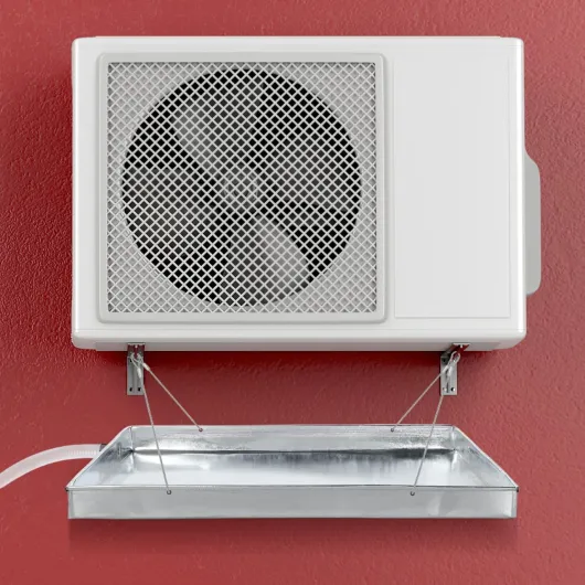 Bac De Récupération D'Eau Pour Climatiseur Unité Externe 40X40X1.2 Pouces Bac D'Égouttement Carré Avec Tuyau De Drainage Étanche Compatible Multiples Modèles
