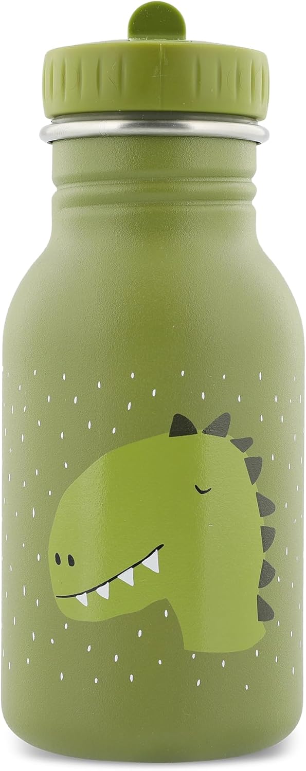 Trixie - Gourde pour Enfants en Acier Inoxydable 350ml - Mr - Dino (Dinosaure) Vert Dinosaure