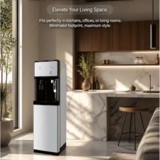 Test Distributeur d’Eau sur Pied Raccordé Au Réseau : la fontaine 3 températures qui évite de porter des bonbonnes