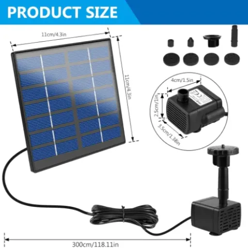 Test Pompe solaire 7 V 1,5 W BYZESTY : petite fontaine pas chère, mais ultra dépendante du soleil