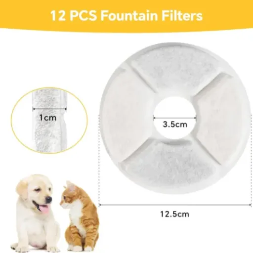 Test KOMABLEN Lot de 12 filtres ronds pour fontaine Pixi : pas parfait, mais ça fait le job pour pas trop cher