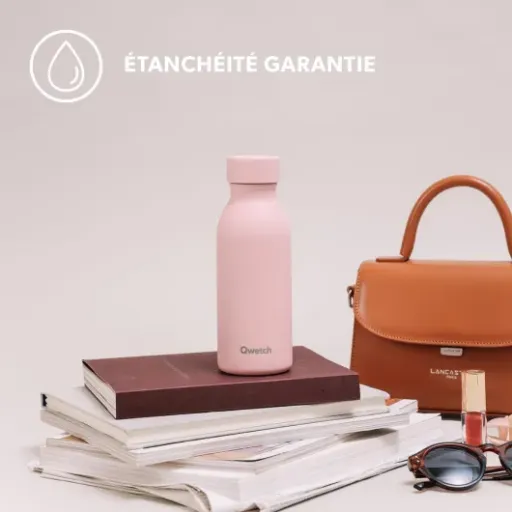 Test Qwetch ICON 350 ml Pastel Rose : la petite gourde compacte qui fait le job au quotidien