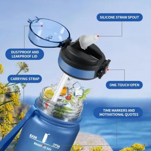 Test KollyKolla Gourde Sport 1L : la grosse bouteille à paille qui te force (un peu) à boire