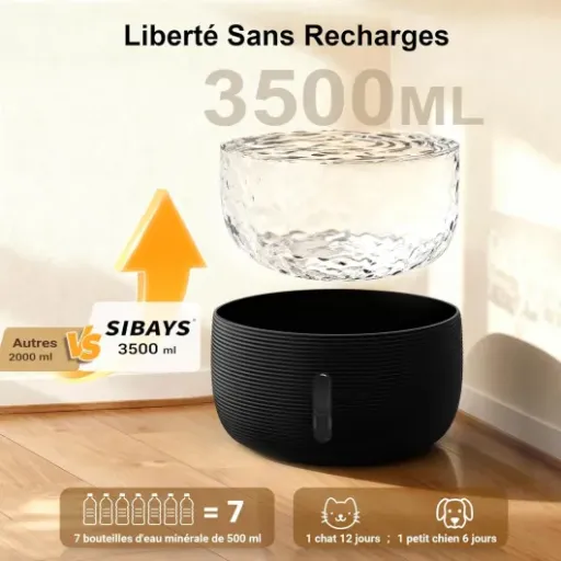 Test SIBAYS Fontaine a Eau Chat 3,5L : une fontaine simple, silencieuse et plutôt bien pensée pour le quotidien