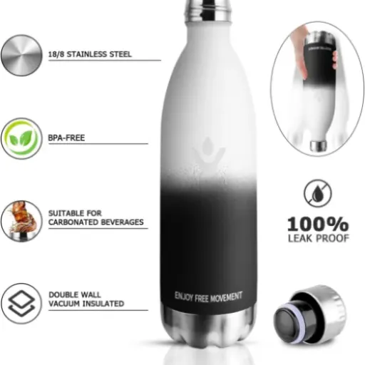 Test KollyKolla Gourde Isotherme 1L : la grosse bouteille inox qui fait le job au quotidien