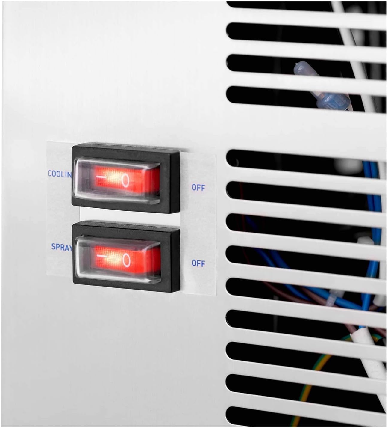 RC-JDD03 Distributeur De Boissons Réfrigéré 3 x 10 l Fontaine À Jus Avec Robinet (Contenance : 3 x 10 l, Puissance : 320 W, Fonctions : réfrigération, agitation)