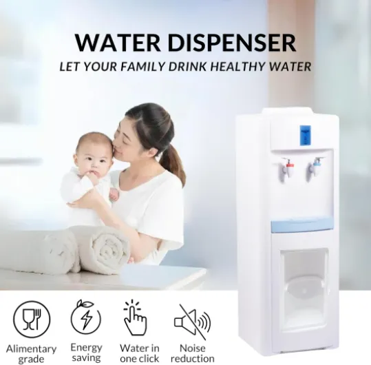 Distributeur d'eau Électrique Froide et Chaude - Fontaine à Eau Silencieuse sur Pied pour Maison, Cuisine, Bureau, Hôtel - (Bouteille d'eau Non Incluse) M3202